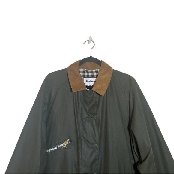 Barbour by AlexaChung Green Edith Waxed Jacket US 10 - Picture 4 of 14